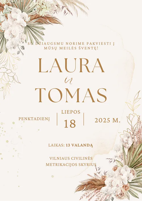 03 Boho stiliaus kvietimas