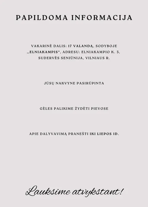 6 Informacija vestuviu sveciams